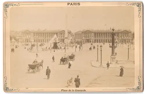 Fotografie unbekannter Fotograf, Ansicht Paris, Place de la Concorde, Brunnen