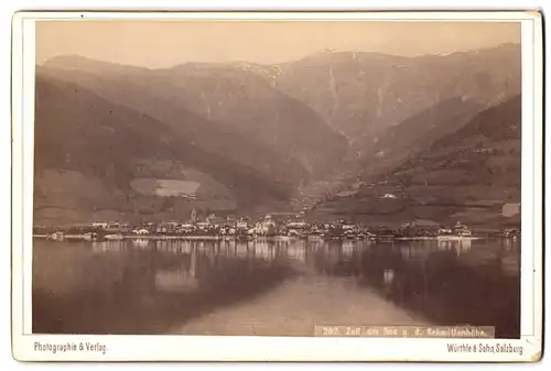 Fotografie Würthle & Spinnhirn, Salzburg, Ansicht Zell am See, Blick zum Ort mit Schmittenhöhe