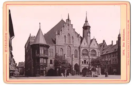 Fotografie Römmler & Jonas, Dresden, Ansicht Hildesheim, Partie am Rathaus, 1892