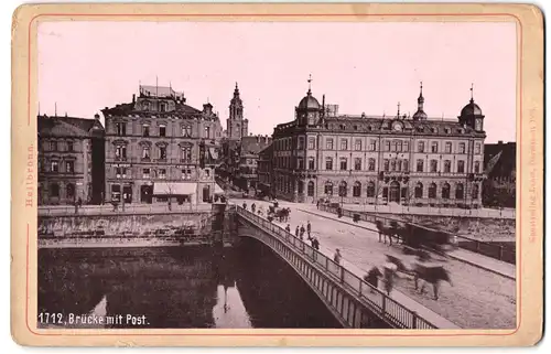 Fotografie Kunstverlag Lautz, Darmstadt, Ansicht Heilbronn, Blick auf die Brücke mit Post