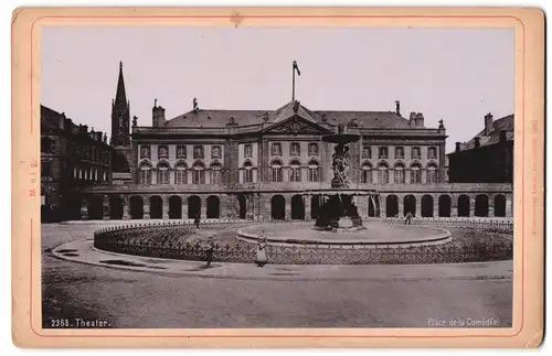 Fotografie Kunstverlag Lautz, Darmstadt, Ansicht Metz, Partie mit Brunnen am Theater