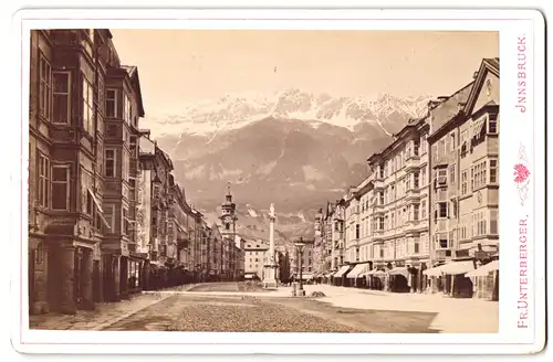 Fotografie Fr. Unterberger, Innsbruck, Ansicht Innsbruck, Blick in die Theresienstrasse, 1893
