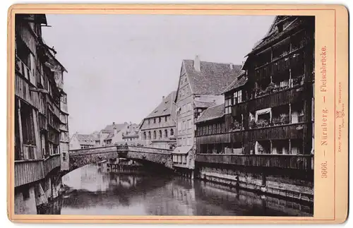 Fotografie Ernst Roepke, Wiesbaden, Ansicht Nürnberg, Blick auf die Fleischbrücke