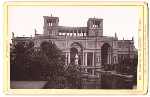 Fotografie Römmler & Jonas, Dresden, Ansicht Potsdam, Orangerie bei Sanssouci, Mittelbau