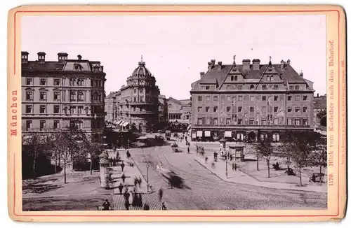 Fotografie Römmler & Jonas, Dresden, Ansicht München, Blick vom Karlsthor auf den Bahnhof