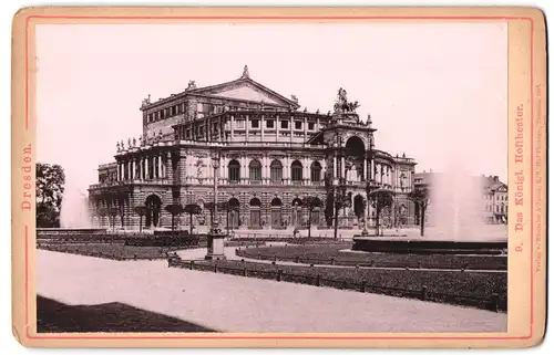 Fotografie Römmler & Jonas, Dresden, Ansicht Dresden, Blick auf das Königliche Hoftheater