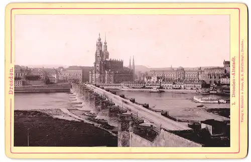 Fotografie Römmler & Jonas, Dresden, Ansicht Dresden, Brücke mit Blick auf die Altstadt