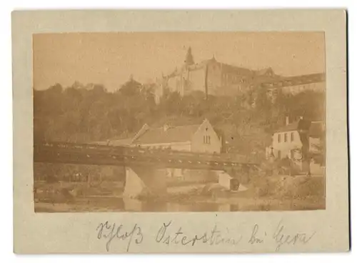 Fotografie unbekannter Fotograf, Ansicht Gera, Blick auf das Schloss Osterstein