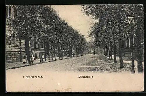 AK Gelsenkirchen, Einblick in die Kaiserstrasse