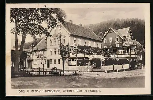 AK Wendefurth im Bodethal, Hotel Pension Grasshof