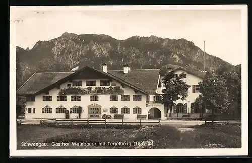 AK Schwangau, Gasthof Weinbauer mit Tegelberg