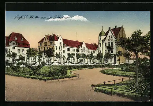 AK Krefeld, Grünanlagen bei der Kaserne