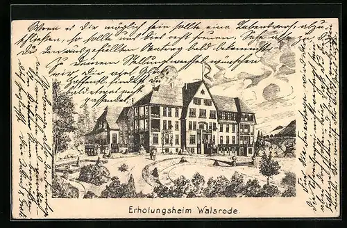 AK Walsrode, Gasthaus Grünanlagen des Erholungsheims