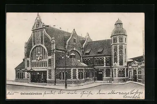 AK Gelsenkirchen, Blick auf den Bahnhof