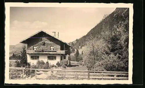 AK Unterjoch, Hotel und Pension Haus Bergheimat