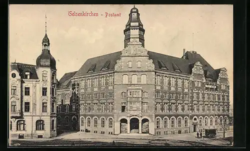 AK Gelsenkirchen, Blick zum Postamt