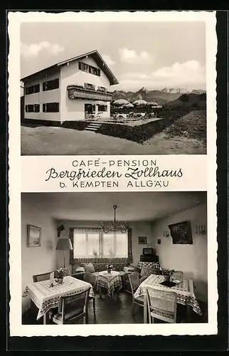 AK Kempten / Allgäu, Cafe-Pension Bergfrieden Zollhaus