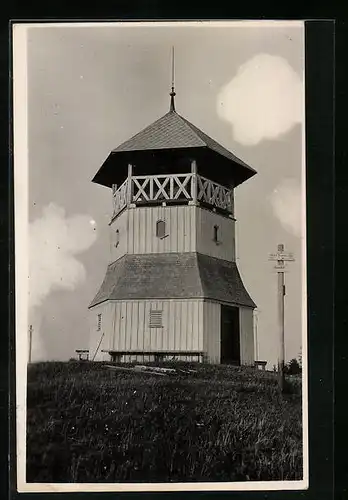 Foto-AK Isny, Turm Schwarzer Grat