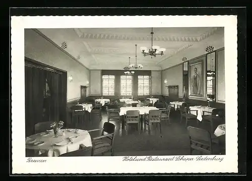 AK Bremen, Hotel-Restaurant Schaper-Siedenburg, Innenansicht, Bahnhofstr. 34