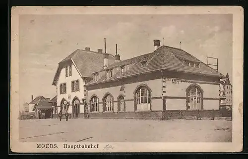 AK Moers, Hauptbahnhof, Aussenansicht