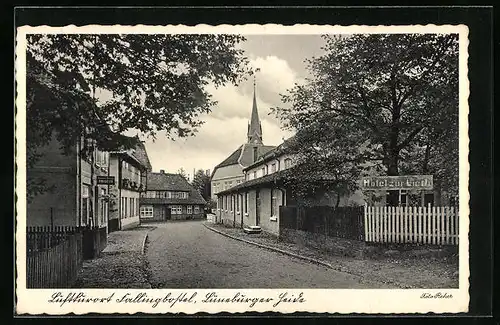 AK Fallingbostel, Strasse am Hotel zur Lieth