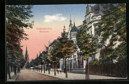 AK Gelsenkirchen, Partie an der Weststrasse