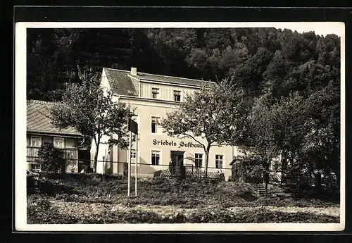 Foto-AK Postelwitz, Friebel`s Gasthaus ca. 1930