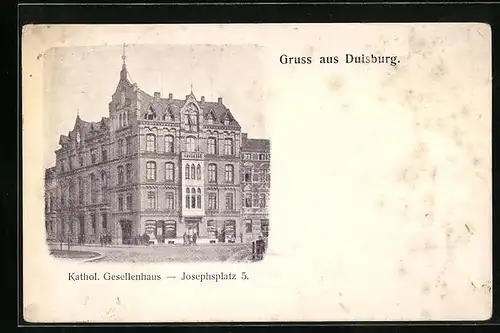 AK Duisburg, Kathol. Gesellenhaus am Josephplatz 5