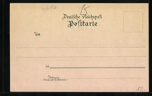Lithographie Holte, Gasthof H. Beinker, Holter Burg, Ortspartie