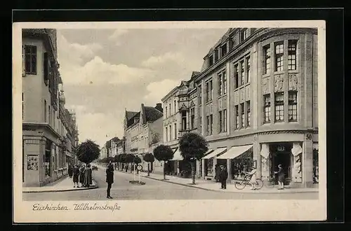 AK Euskirchen, Passanten in der Wilhelmstrasse