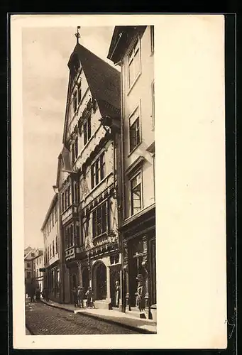 AK Marburg i. Hessen, Geschäftshaus in der Wettergasse