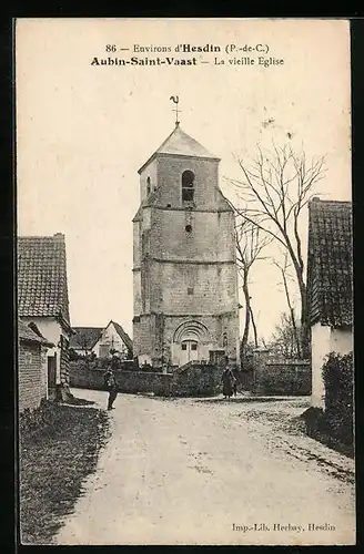 AK Aubin-Saint-Vaast, la Vieille Église