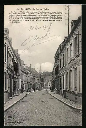 AK Guines, la Rue de l'Eglise