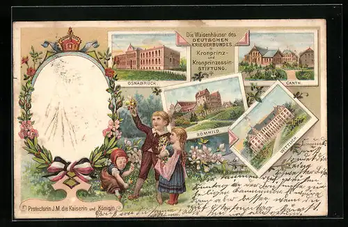 Präge-Lithographie Osnabrück, Die Waisenhäuser des deutschen Kriegerbundes