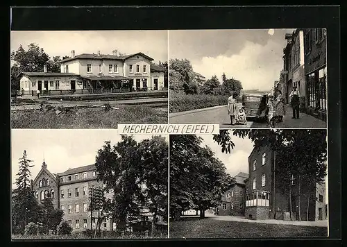 AK Mechernich / Eifel, Bahnhof, Gebäudeansichten