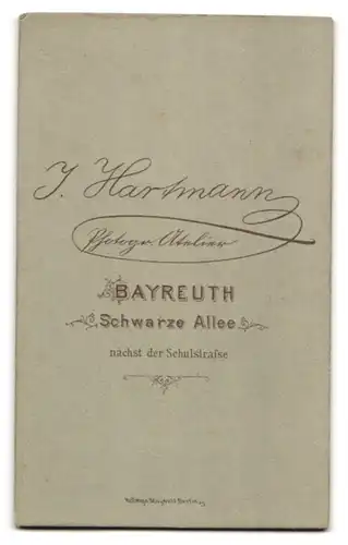 Fotografie J. Hartmann, Bayreuth, Schwarze Allee, Kleiner Bursche im Matrossenkostüm