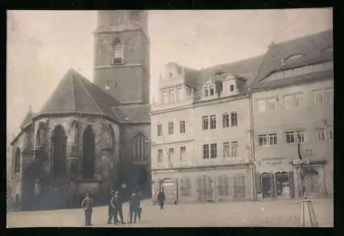 Fotografie unbekannter Fotograf, Ansicht Meissen, Marktplatz mit Frauenkirche