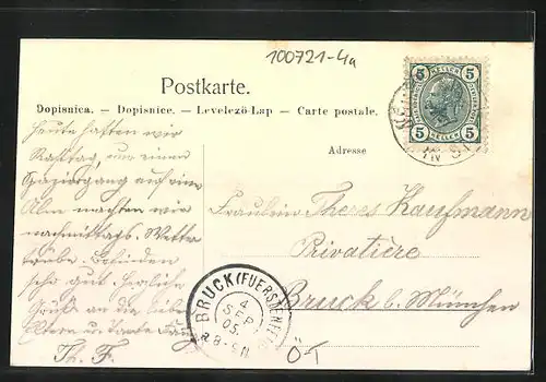 AK Neustift im Stubaital, Ortsansicht aus der Vogelschau