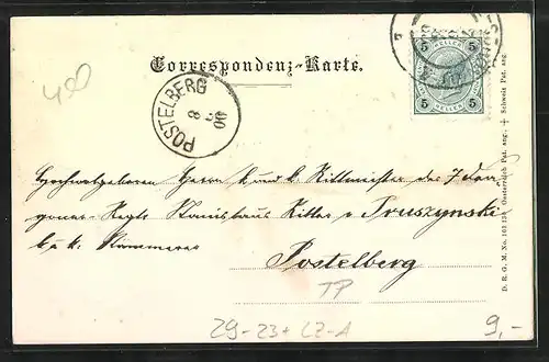 Relief-AK Teplitz Schönau / Teplice, Ansicht vom Herrenhaus