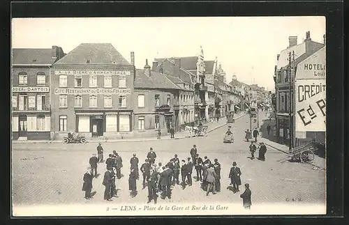 AK Lens, Place de la Gare et Rue de la Gare