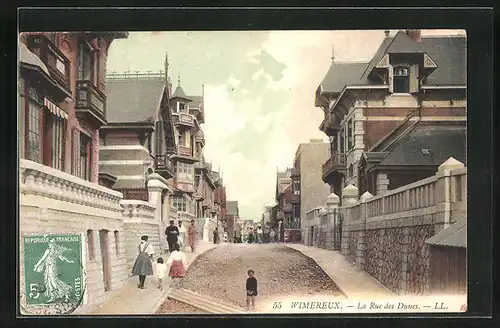 AK Wimereux, La Rue des Dunes