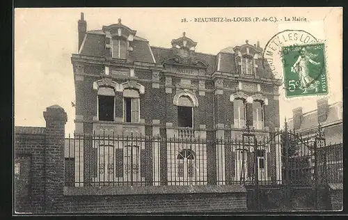 AK Beaumetz-les-Loges, La Mairie