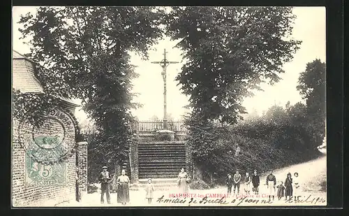 AK Beaumetz-les-Cambrai, Calvaire et Cinetier