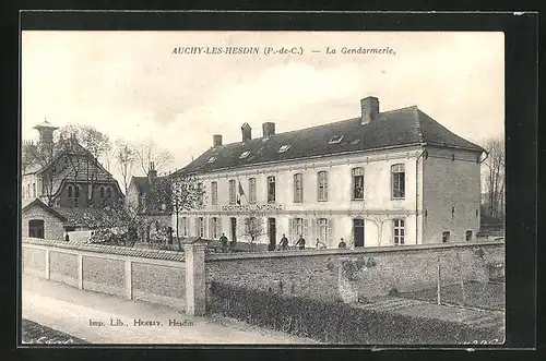AK Auchy-les-Hesdin, La Gendarmerie