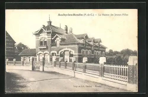 AK Auchy-les-Hesdin, La Maison des Jeunes Filles