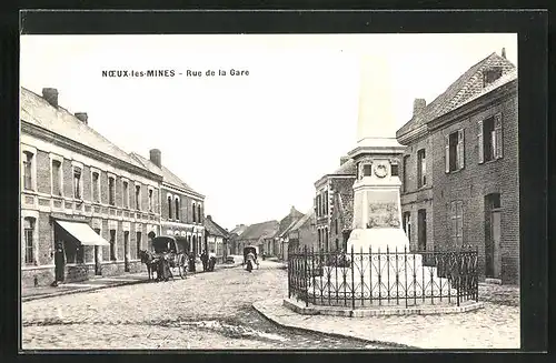 AK Noeux-les-Mines, Rue de la Gare