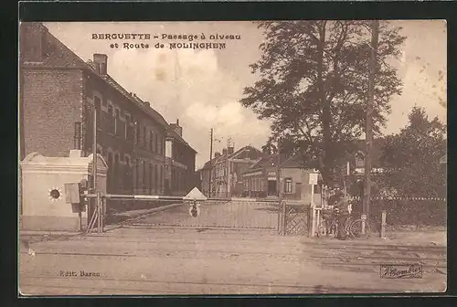 AK Berguette, Passage à niveau et Route de Molinghem