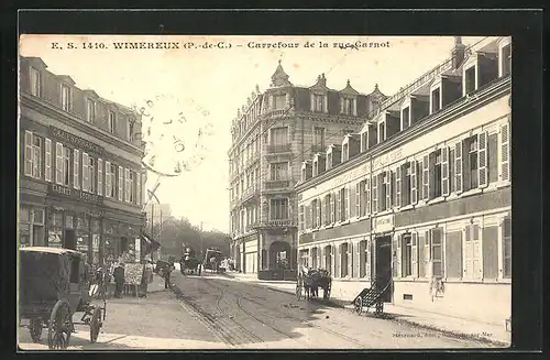 AK Wimereux, Carrefour de la Rue Carnot