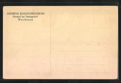 AK Neuhof b. Heringsdorf, Siemens Eleonorenheim, Waschraum