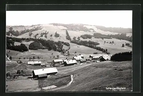 AK Wiederhofen, Panorama mit Gebirge